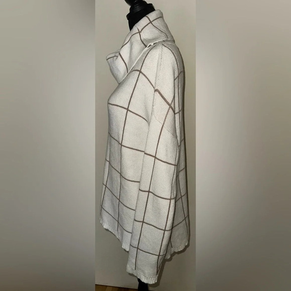 SHEIN Textured Turtleneck Top Windowpane Sweater - Size L - Picture 3 of 5